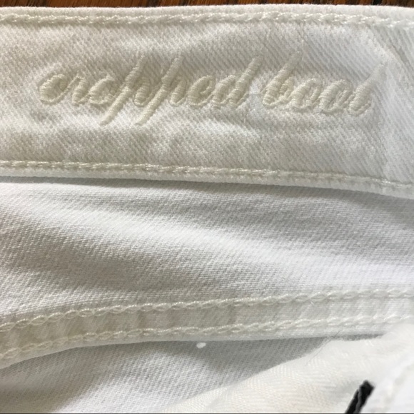 7 For All Mankind cropped boot white jeans - Picture 6 of 9